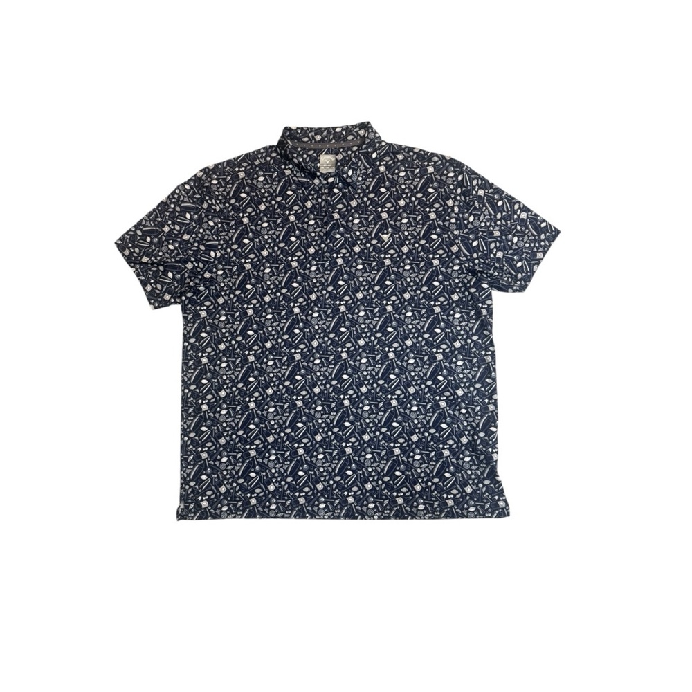 Callaway Opti-Dri Golf Shirt XXL Cocktail Print Short Sleeve